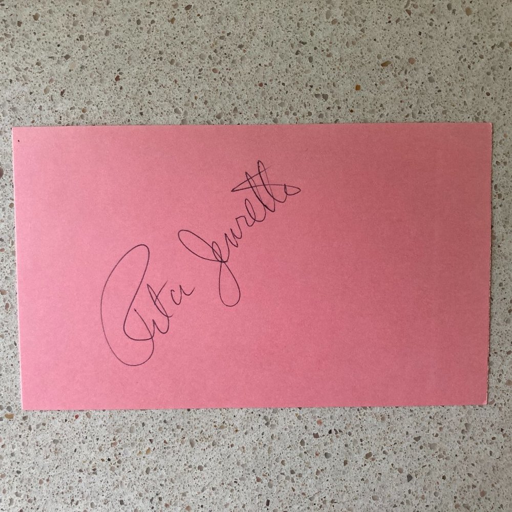 Rita Jenrette Signed Index Card 3”X5” TV A Current Affair / My Capitol Secrets